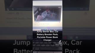 Jump Starter Box, Car Battery Booster Pack, Portable Power Bank Charger, And Jumper Cables