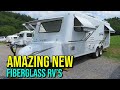 Fiberglass RV Tours / Bigfoot, Snoozy II, Escape, Oliver / Newer model fiberglass RV's