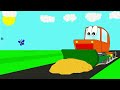 Мультик - Раскраска для малышей. Раскрашиваем бульдозер. Машинки для малышей