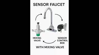 Zurn Faucet With A Touch-Less Sensor And A Mixing Valve