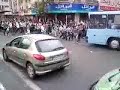 PEOPLE ATTACKING THE GOVERNMENT'S RIOT POLIS, IRAN, TEHRAN , 23 KHORDAD, 13 JUNE,