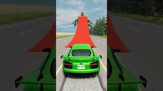 Cars Vs Shrek, Thanos, Batman & Spider-Man Beamng Drive