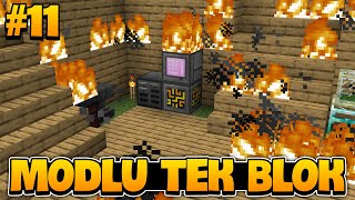 ADA YANIYOR!! | Minecraft Modlu Tek Blok | #11