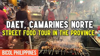 Filipino Street Food, Night Market Of Camarines Norte, Philippines Explore Daet At Night