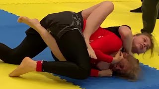 Women's Nogi Grappling Olesia Zhuravleva Second Rear Naked Choke Submission At The Adcc Moscow Open