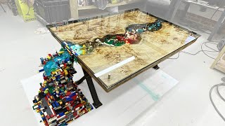Lego Waterfall River Table With Tv