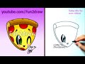 Kawaii Food - How to Draw Kawaii Stuff EASY! - Pizza - Best Drawing Channel - Fun2draw