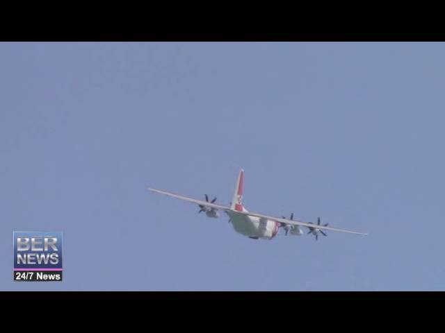Coast Guard Plane In Bermuda After Gonzalo, October 18 2014