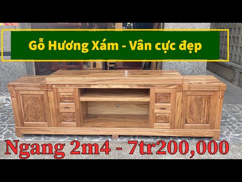 Kệ Tivi gỗ hương xám - kệ Tivi mẫu mới 2021