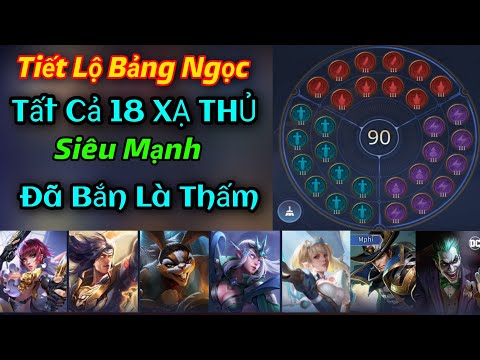 Bảng Ngọc Siêu Mạnh Tất Cả 18 Xạ Thủ Mùa 16 | Đã Bắn Là Chỉ Có Thấm