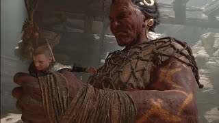 Grýla Giant Woman Boss Fight God Of War Ragnarok Ps5
