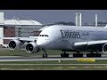 Airbus A380 MSN116 Emirates landing at XFW Hamburg