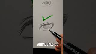 How To Draw Anime Eyes 👀 #shorts