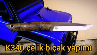 Sırt Desenli K340 Çelik Bıçak Yapımı Making A Steel Knife