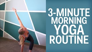 The 3-Minute Yoga Routine To Jump Start Your Mornings