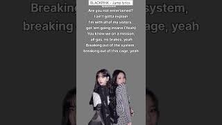 Blackpink - Jump Jenlisa Rap Part Lyrics
