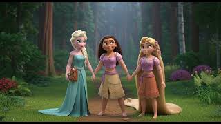 Elsa, Moana & Rapunzel In The Enchanted Garden Kids Music
