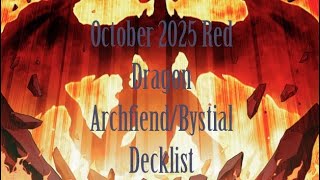October 2025 Red Dragon Archfiendbystial Decklist