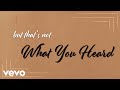 Amy Grant - What You Heard (Lyric Video)