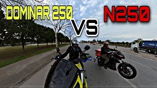 Bajaj N250 Pulsar Vs Domi̇nar 250 Motovlog
