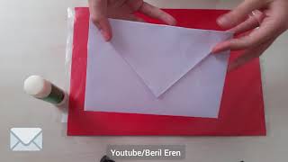 Kolay Zarf Yapımı ✉ | Mektup Zarfı A4 Kağıttan/Easy Tutorial Origami Envelope / 