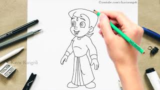 How To Draw Chota Bheem Easy Step By Step Simple Drawing Method
