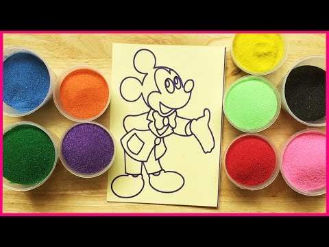 Đồ chơi trẻ em TÔ MÀU TRANH CÁT HÌNH CHUỘT MICKEY dễ thương xinh xắn (Chim Xinh)