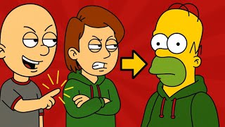 Clic Caillou Turns His Family Into The Simpsonsgrounded