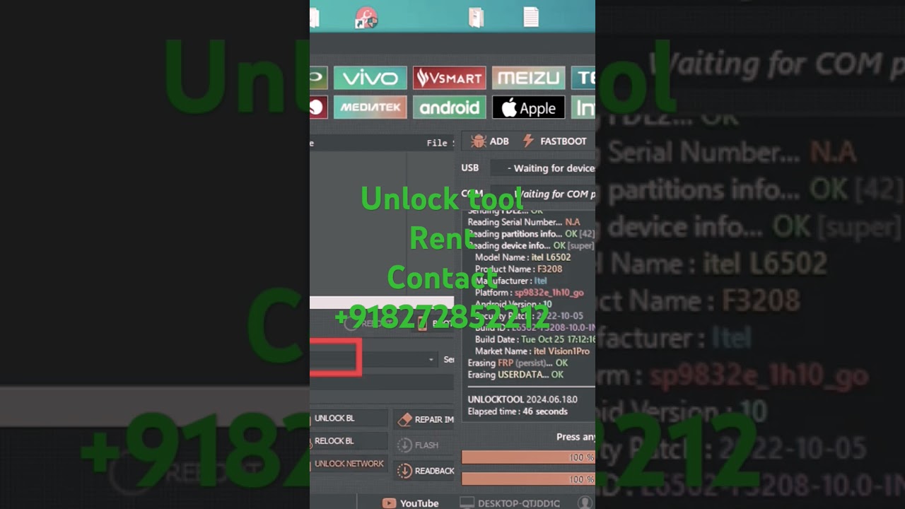 Frp bypass unlock tool rent #frp #smartphone Frp bypass unlock tool rent #frp #smartphone