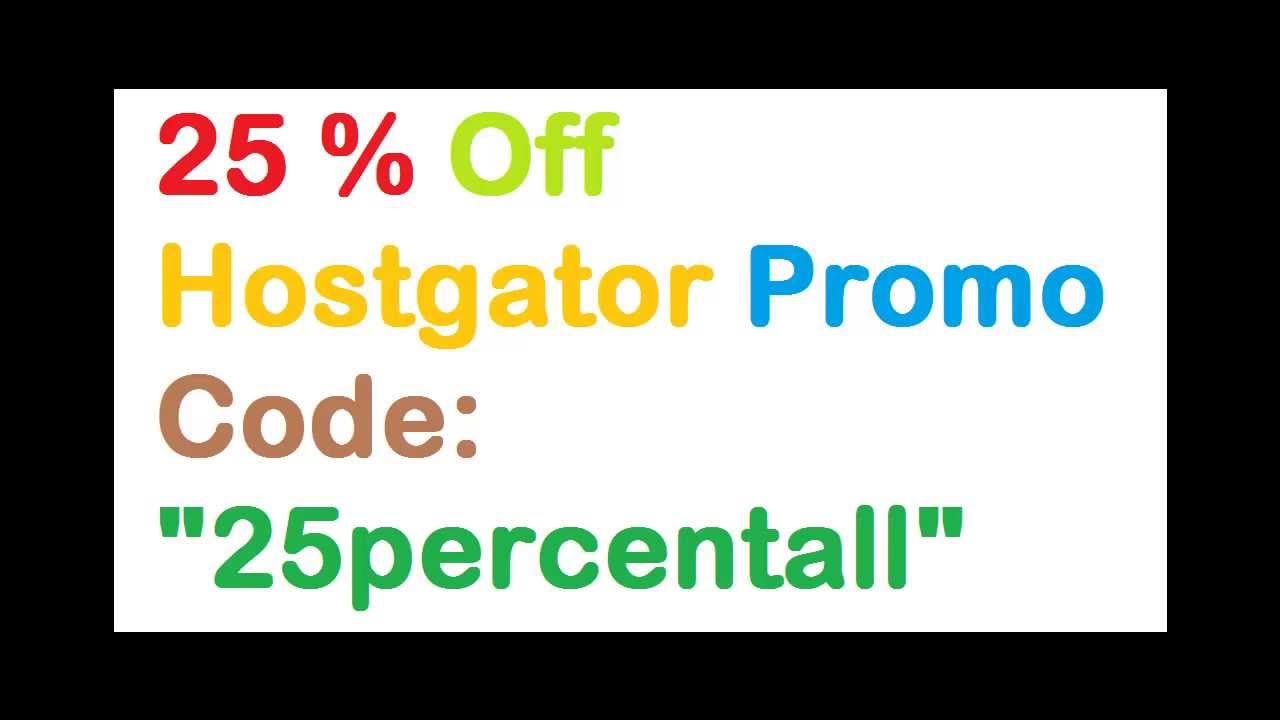 hostgator coupon 25 % discount