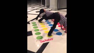 Grandsons Learning The Game Of Twister