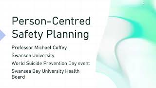 Safety Planning. By Professor Michael Coffey