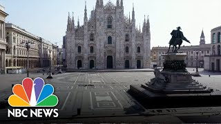 Drone Footage Shows Milan Deserted, Some Caught Flouting Lockdown Rules | NBC News