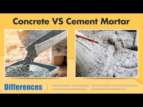 Differences Between Concrete and Mortar/ Concrete and Mortar Differences/ Concrete VS Mortar