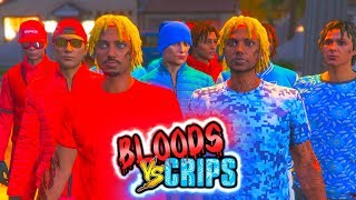 GTA 5 BLOODS Vs CRIPS "TWIN BROTHERS #3" 🔴GANG WAR🔵 (GTA5 RP)