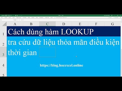 Cách dùng hàm LOOKUP tra cứu ngày nhỏ hơn hoặc bằng một ngày nhất định