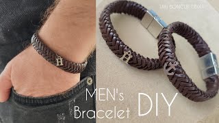 Erkek Bileklik Yapımı.hediye Fikirleri. Gift Idea Men Bracelet.how To Make A Leather Mens Bracelet