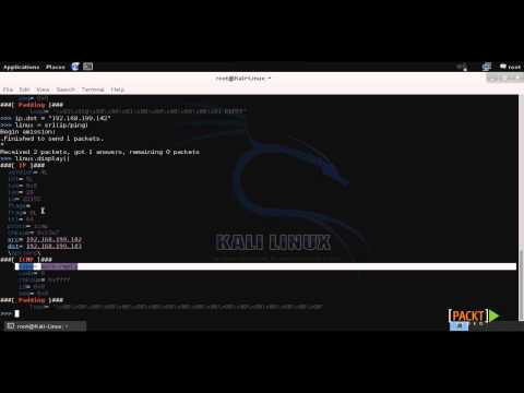 Kali Linux Tutorial - Security by Penetration Testing : Network Discovery with Scapy | packtpub.com