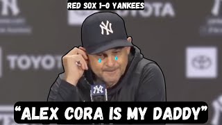 Aaron Boone Admits Alex Cora Is His Daddy After Loss - Post Game Interview - Red Sox 1-0 Yankees