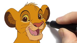 How To Draw Simba Lion King Disney Step By Step