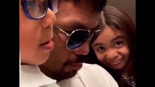 Manny Pacquiao & Family Leave Las Vegas After Win Over Thurman - @MannyPacquiao @jinkeepacquiao