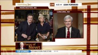 Morning Joe Scarborough Faces Off With Newt Gingrich And Wusses Out