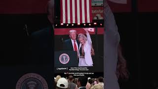 President Trump Comforts Erika Kirk At Charlie Kirks Memorial Service