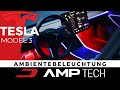 Tesla Model 3 (Prefacelift) Innenraum Beleuchtung | AMPTech Ambientebeleuchtung