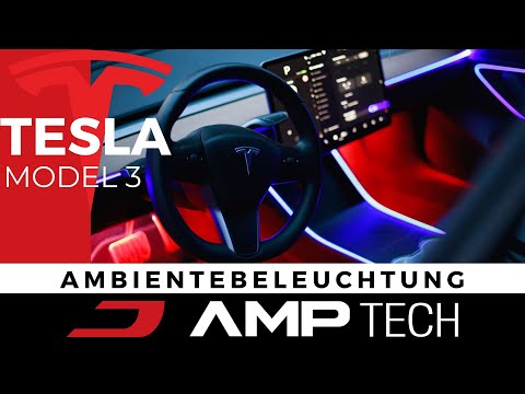 Tesla Model 3 (Prefacelift) Innenraum Beleuchtung | AMPTech Ambientebeleuchtung