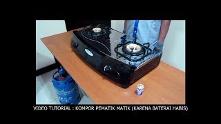 Kompor Dua Tungku Pematik Mati (Baterai Habis)