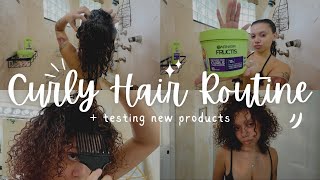 Voluminous 3A3B Fine Curly Hair Routine Testing New Products No Diffuser