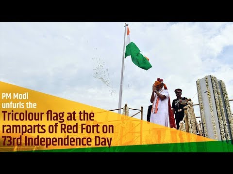 PM Modi unfurls the Tricolour flag at the ramparts of Red Fort on 73rd Independence Day