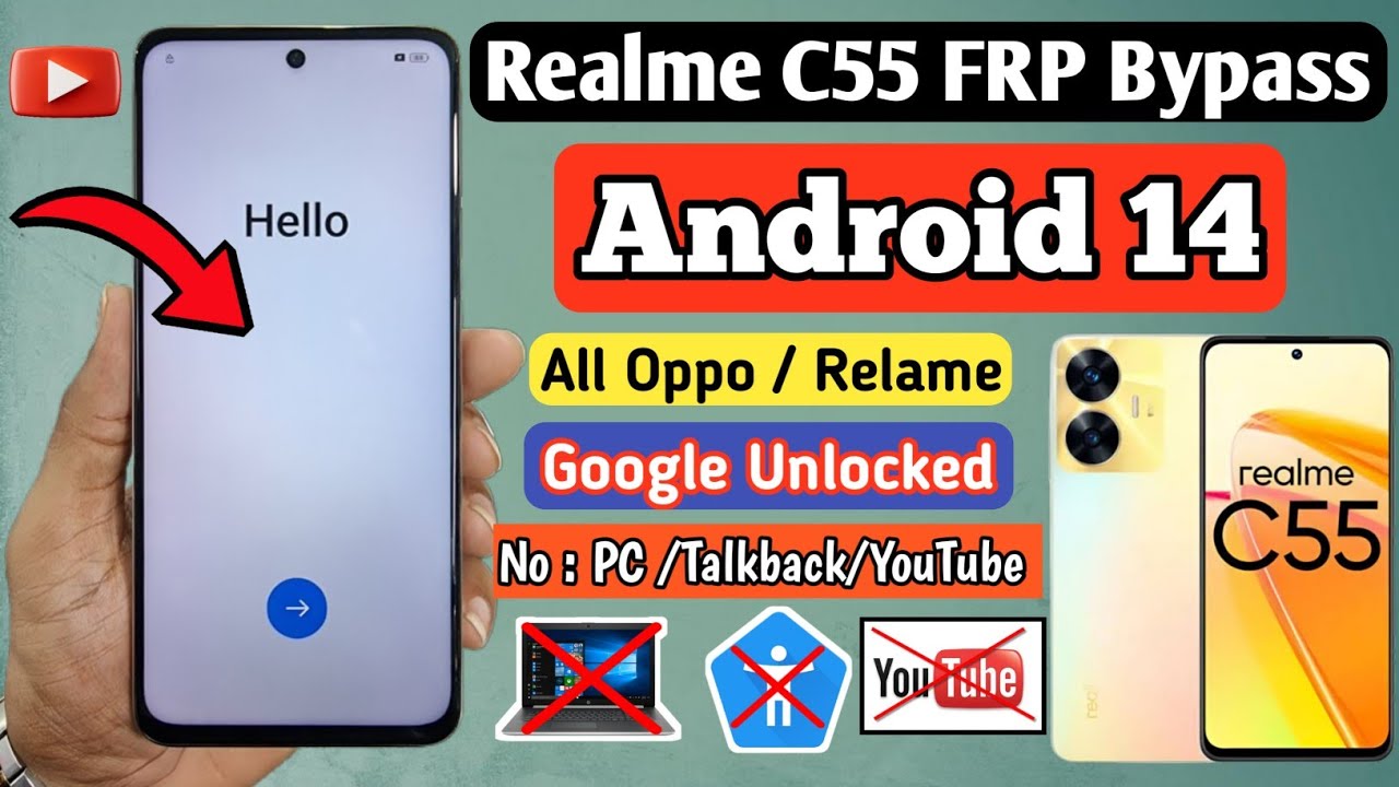 Realme C55 FRP Bypass Android 14 | Without PC | Realme Realme C55 FRP Bypass Android 14 | Without PC | Realme