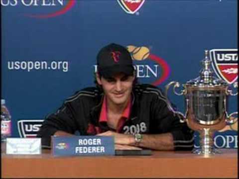 全米オープン 決勝戦（ファイナル）　s Press Conference ロジャー フェデラー 09．08．2008 Part 1